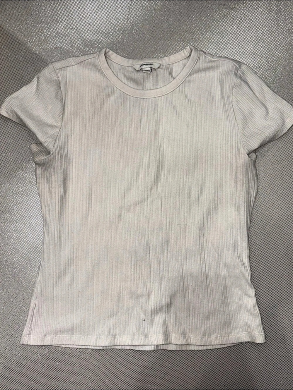 Banana Republic Women's Crewneck Short-Sleeve Ribbed Knit T-Shirt - M